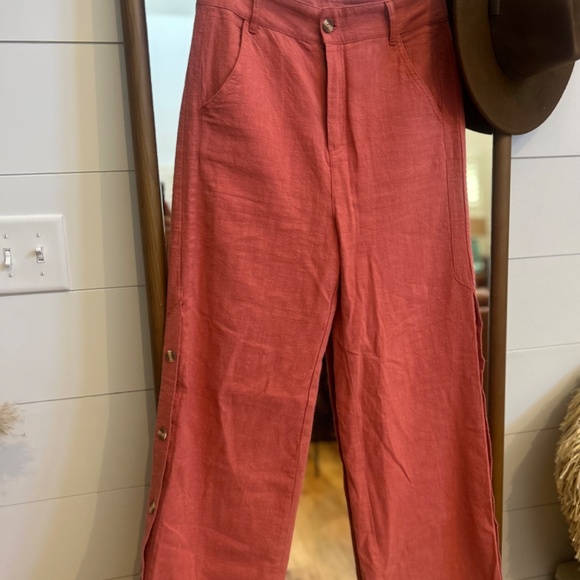 Mo : Vint New York Wide Leg Rust Pants Size Medium NWT - Picture 4 of 8